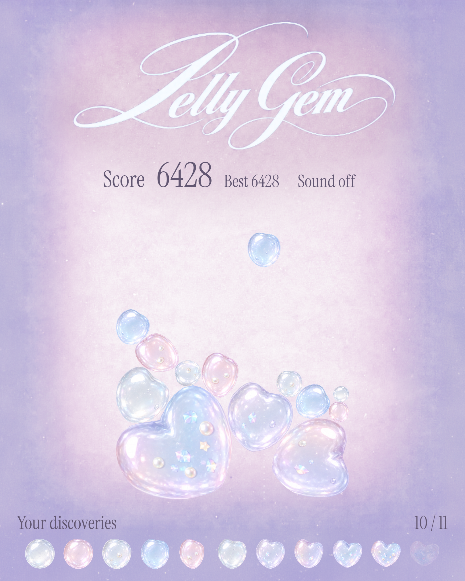 Jelly Gem gameplay artwork with translucent pastel jellies